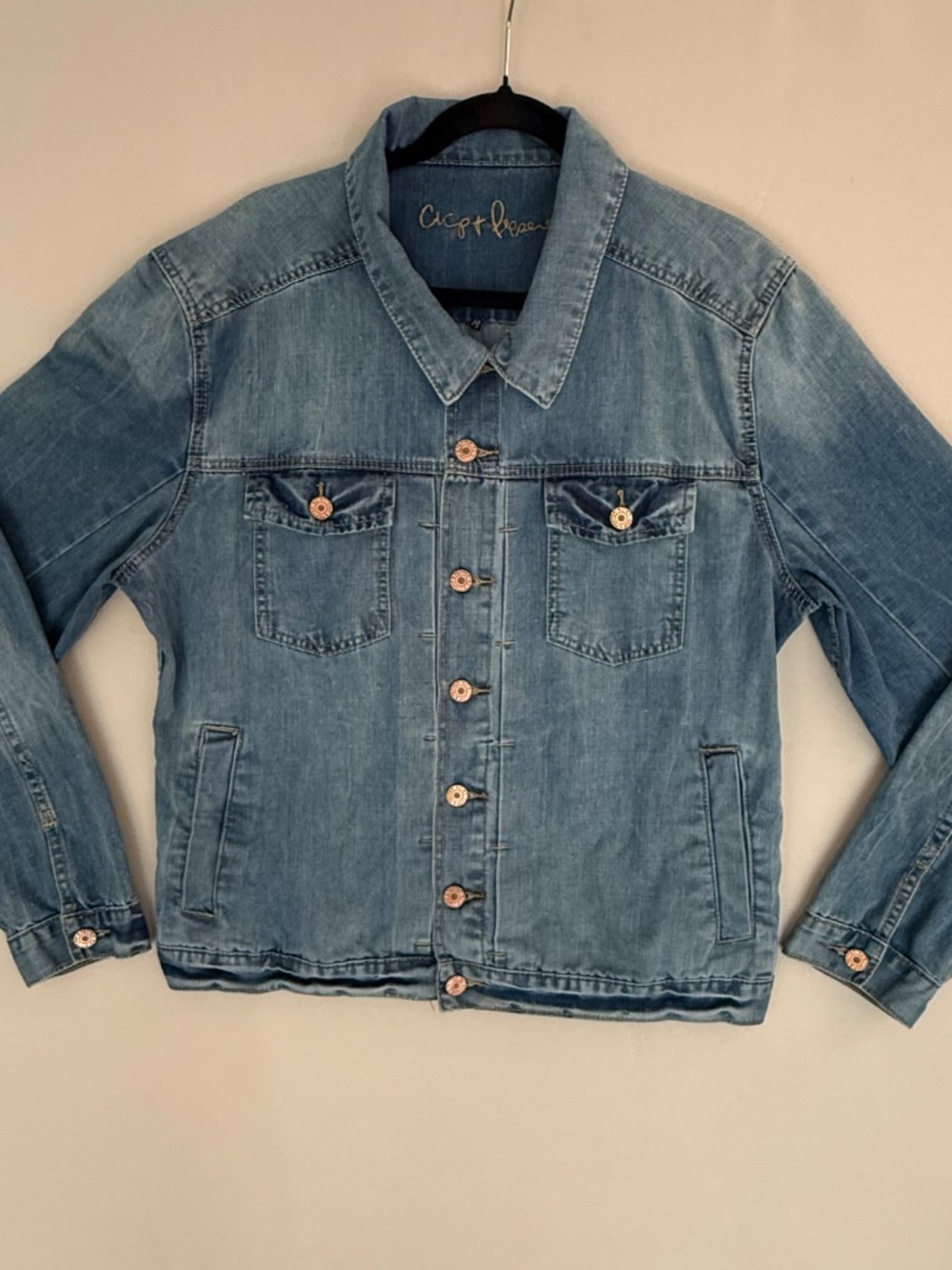 Chip & Pepper XL Denim Trucker Jacket Faded Blue 2YR Aged Unisex